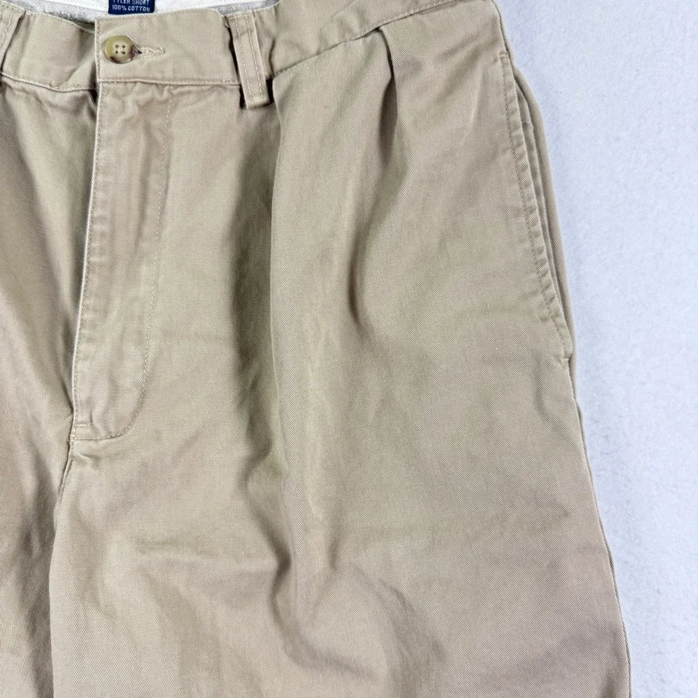 Vintage Polo Ralph Lauren Tyler Shorts Mens 30 Double Pleated Khaki Chino Tan